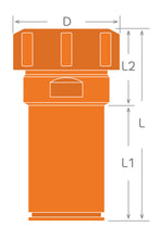 Load image into Gallery viewer, CNC Lathe ER40 ER Collet Chuck Tool Holder with Coolant Thru Straight Shank 1-1/4&quot;
