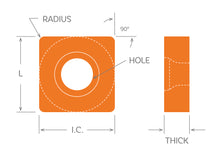 Load image into Gallery viewer, Dorian Tool Insert SNMG-542-PEM Grade DPC35RT / Square, 90°, Negative, 5/8&quot;
