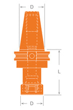 Load image into Gallery viewer, ER-32 CAT 40V-Flange Collet Chuck With 3.2 Gage Depth
