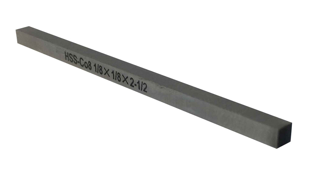 Cobalt Square Tool Bit / 1/8 - 2-1/2