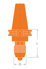 Load image into Gallery viewer, Dorian Tool Drill Chuck Holders CAT40-KDCH-13 / 1/2&quot; Max, 2&quot; Body, Integral, Keyless
