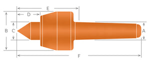 6 MT Morse Taper High Speed Medium Duty CNC Live Center