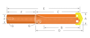 YG-1 Straight Shank Short Lenght Spade Drill Holder / 4, 1-3/4 - 6-1/2, Series 4