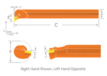 Load image into Gallery viewer, Dorian Tool Right Hand  Boring Bar Style U - Negative 3°  / 1-1/4&quot;
