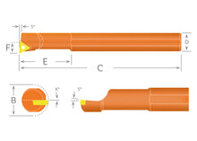 Load image into Gallery viewer, Dorian Tool Shank Diam Indexable Boring Bar Style U - Positive 11°  / 5/8&quot; RH
