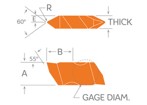 Dorian Tool Insert DorNotch V Thread DVP656 Left Hand / 60°, Negative, 0.7mm, 8-36 TPI Ext. Pitch